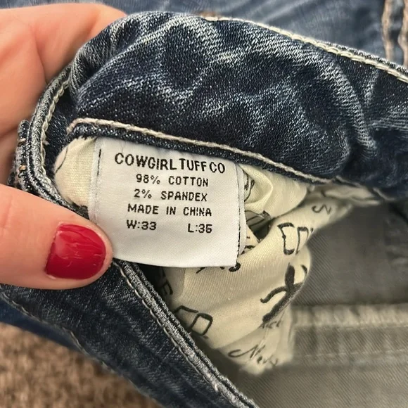 Cowgirl Tuff Blue Boot Cut Jeans - Picture 2 of 6